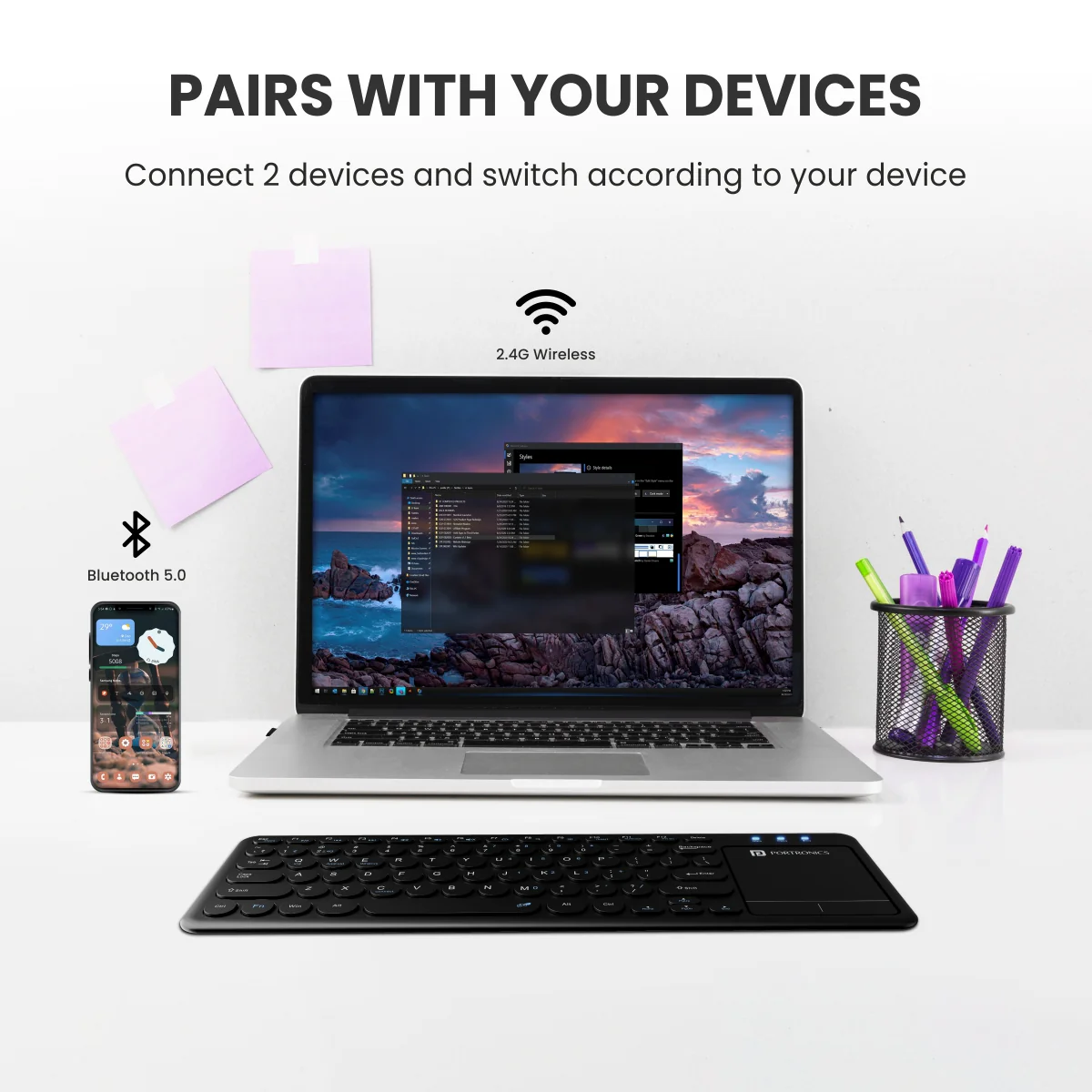 Bubble Pro Wireless Keyboard with Touchpad - Image 4