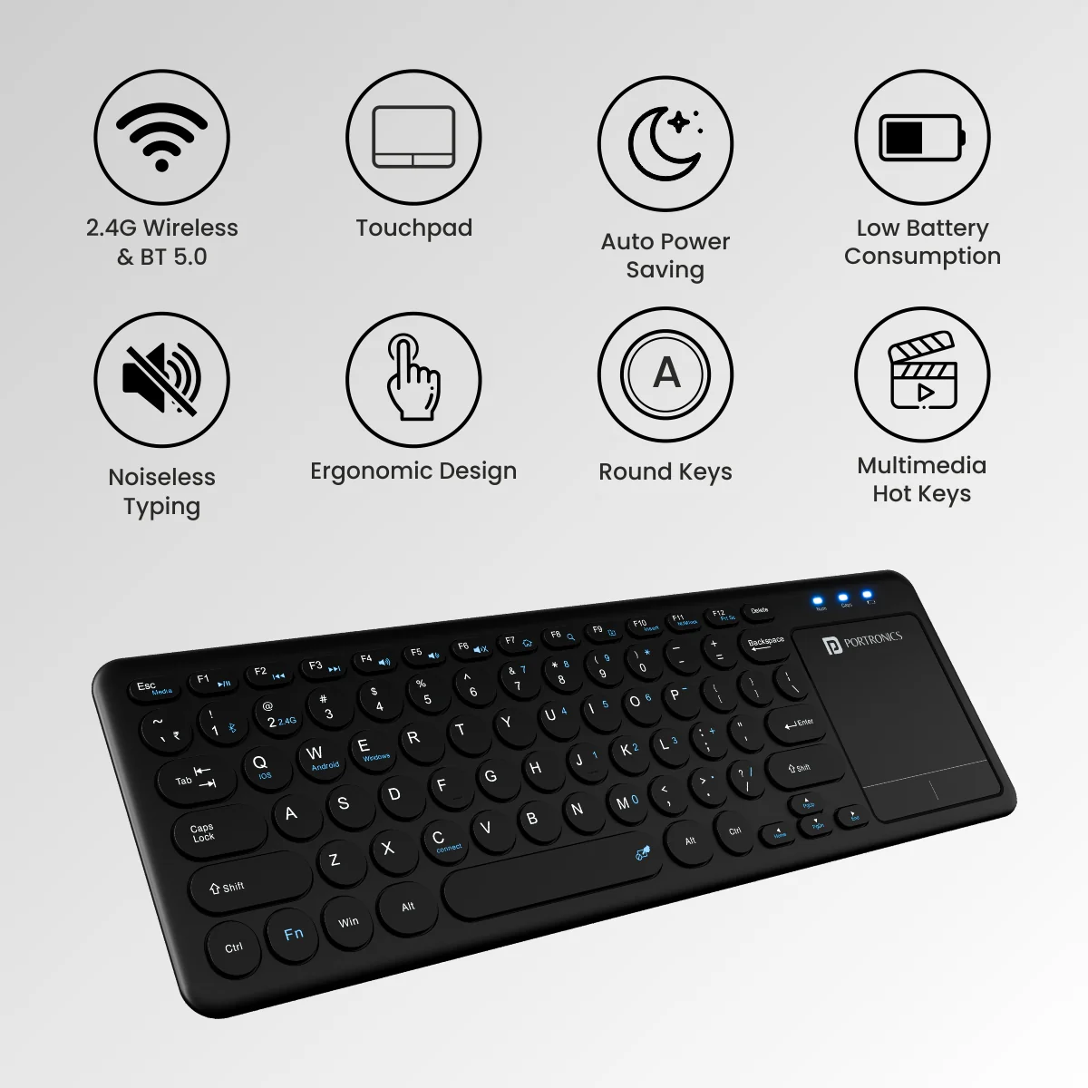 Bubble Pro Wireless Keyboard with Touchpad - Image 9