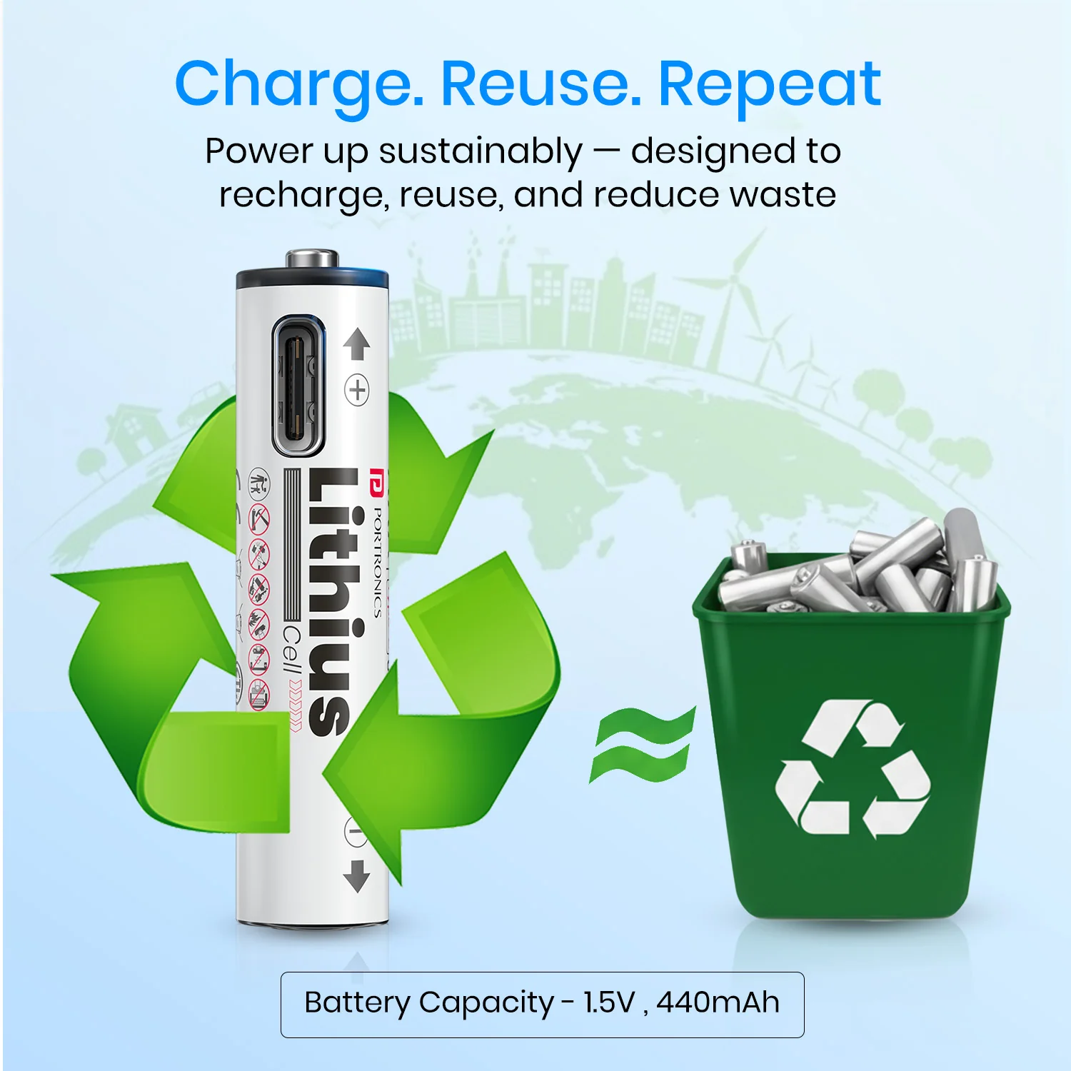 Lithius Cell - AAA USB-C Rechargeable Lithium-ion Battery - Image 4