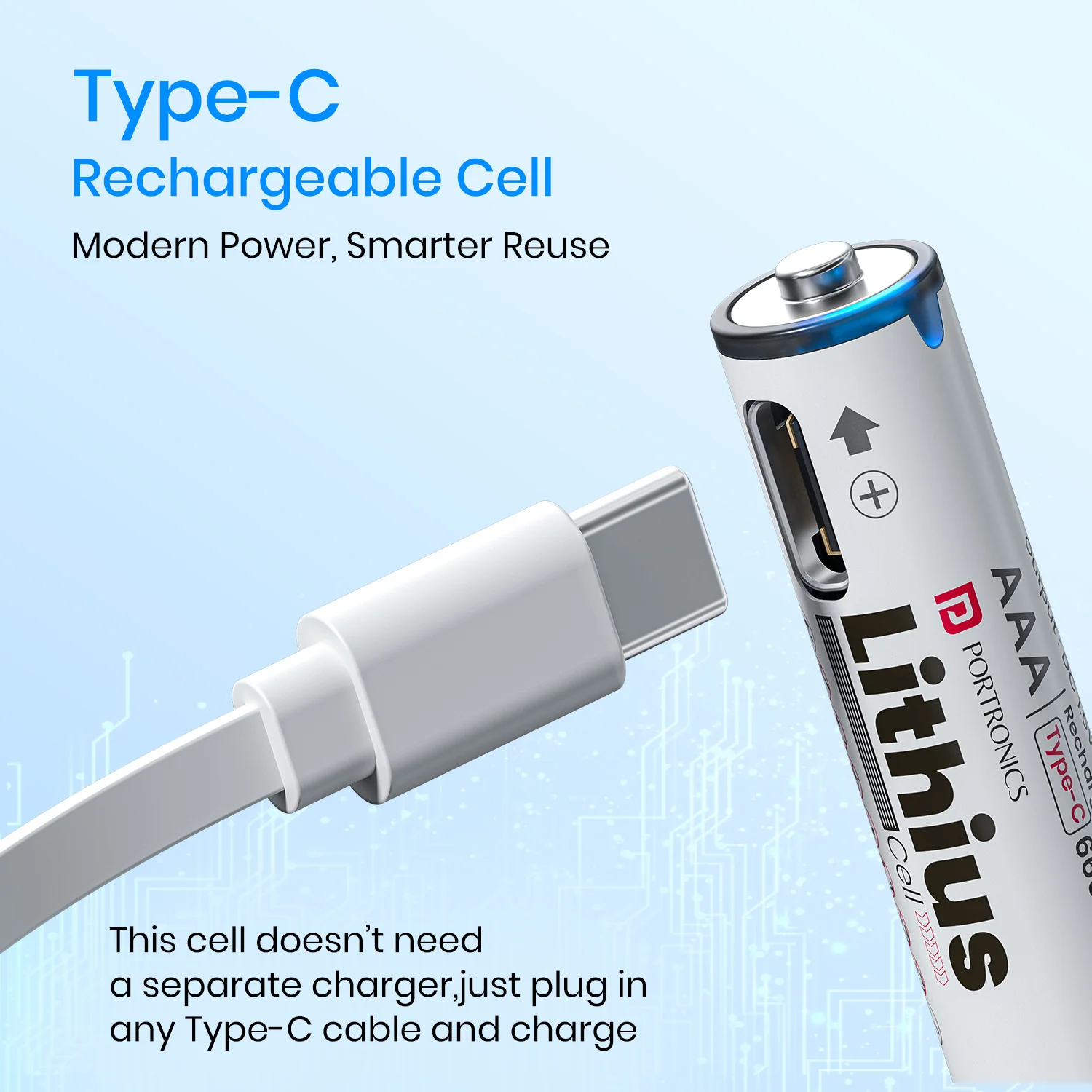 Lithius Cell - AAA USB-C Rechargeable Lithium-ion Battery - Image 6