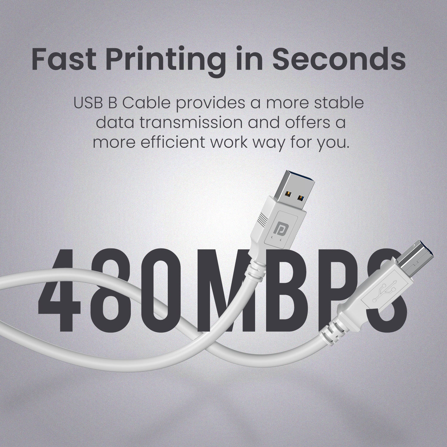 Printlink 3 - USB A To USB B For Printer 3M Cable - Image 2