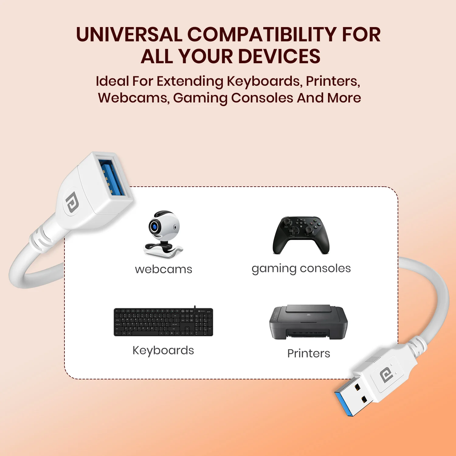Uniconnect - USB Male To USB Female 3A  3M Cable - Image 4