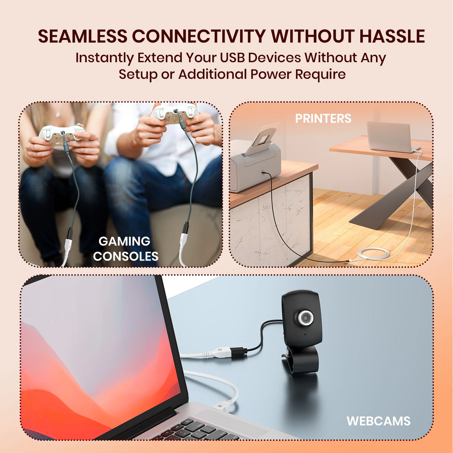 Uniconnect - USB Male To USB Female 3A  5M Cable - Image 6